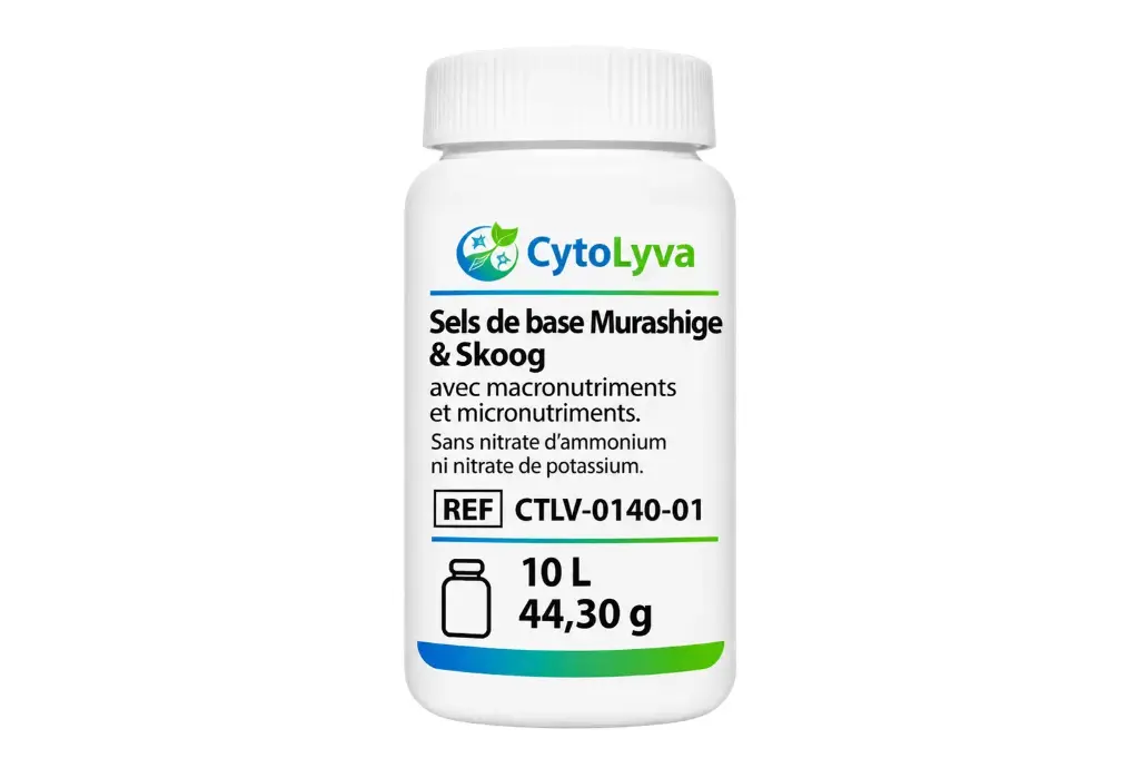 [CTLV-0140-01] Murashige & Skoog Basale Zouten met Macronutriënten en Micronutriënten. Zonder ammoniumnitraat en kaliumnitraat.