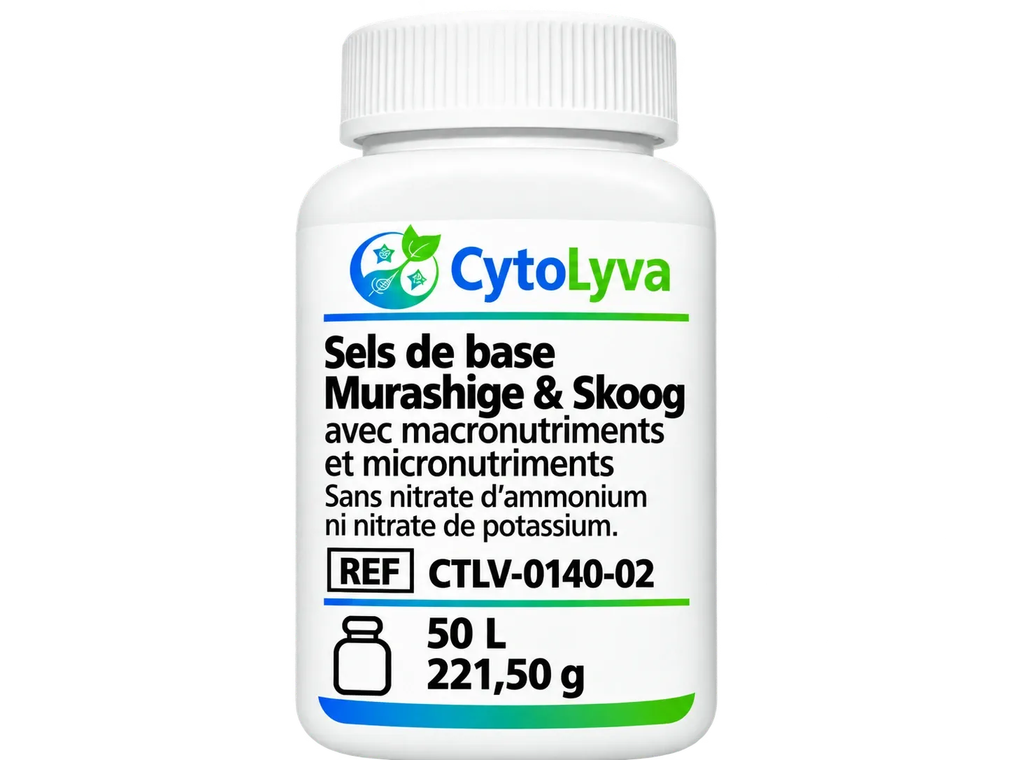 [CTLV-0140-02] Murashige & Skoog Basal Salts With Macronutrients and Micronutrients. Without Ammonium Nitrate and Potassium Nitrate