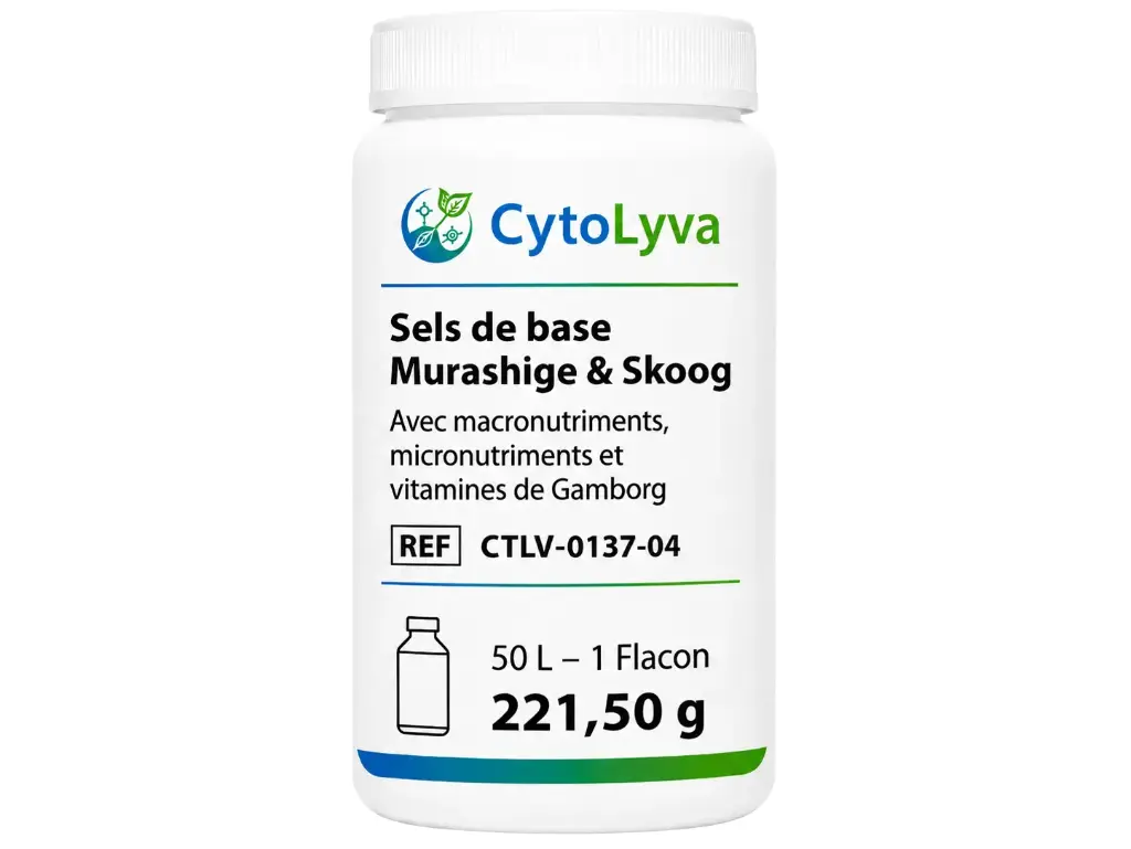Murashige & Skoog Basale Zouten met Macronutriënten, Micronutriënten en Gamborg's Vitaminen