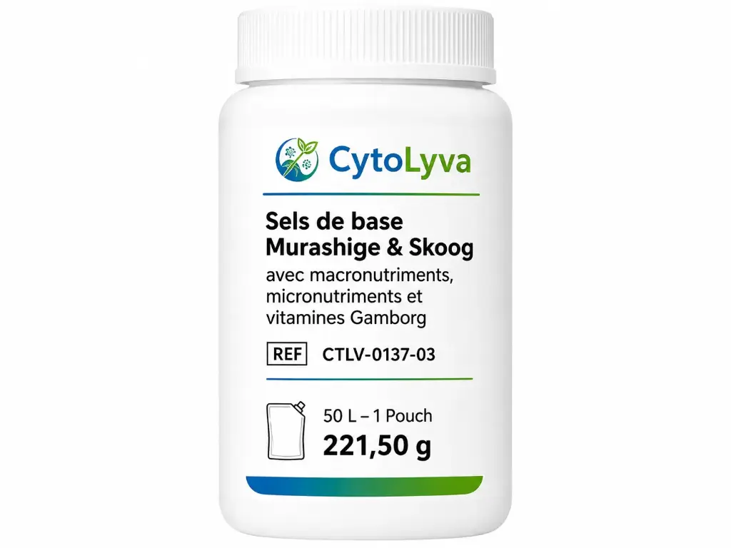 Murashige & Skoog Basale Zouten met Macronutriënten, Micronutriënten en Gamborg's Vitaminen