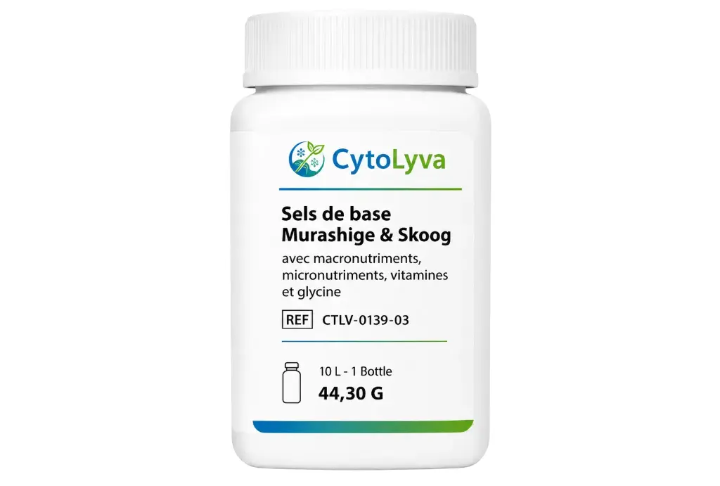 Murashige & Skoog Basal Salts With Macronutrients, Micronutrients, Vitamins and Glycine