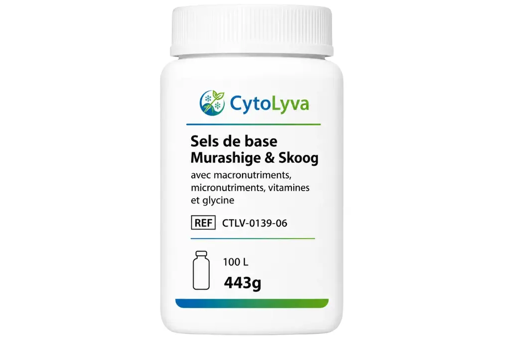 Murashige & Skoog Basal Salts With Macronutrients, Micronutrients, Vitamins and Glycine