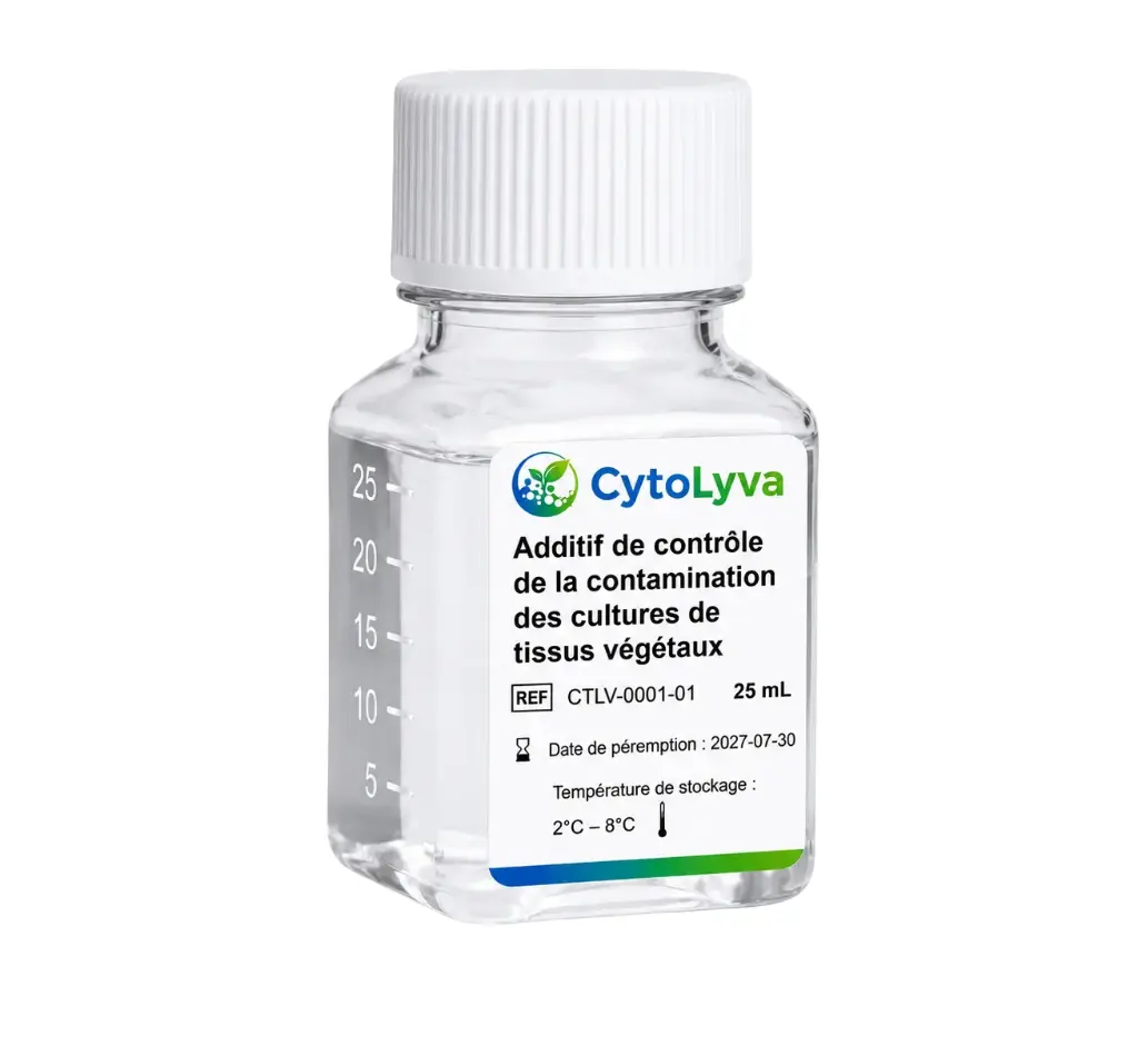 Additif de contrôle de la contamination des cultures de tissus végétaux
