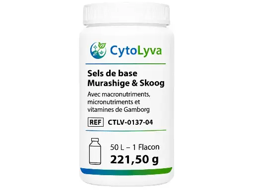 [CTLV-0137-04] Murashige & Skoog Basal Salts With Macronutrients, Micronutrients and Gamborg's Vitamins